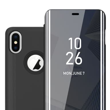 iPhone X / XS lommebokdeksel etui (svart)
