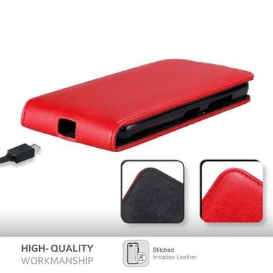 Nokia Lumia 550 deksel flip cover (rød)