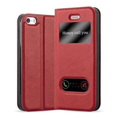iPhone 5 / 5S / SE 2016 lommebokdeksel cover (rød)