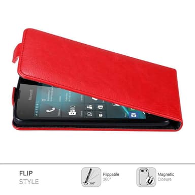 Nokia Lumia 550 deksel flip cover (rød)