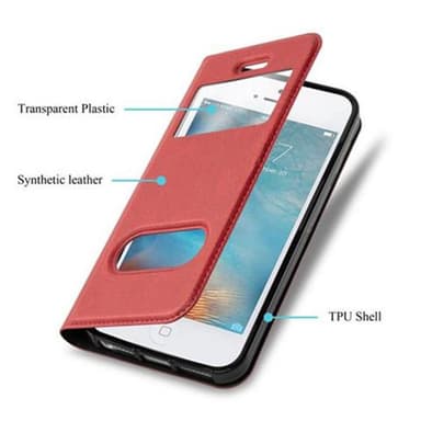 iPhone 5 / 5S / SE 2016 lommebokdeksel cover (rød)