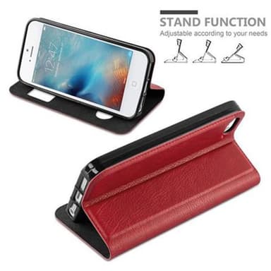 iPhone 5 / 5S / SE 2016 lommebokdeksel cover (rød)