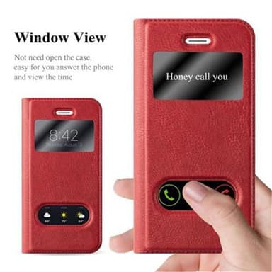 iPhone 5 / 5S / SE 2016 lommebokdeksel cover (rød)