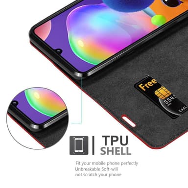 Samsung Galaxy A31 lommebokdeksel case (rød)