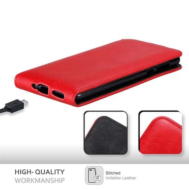 Nokia 5 2017 deksel flip cover (rød)