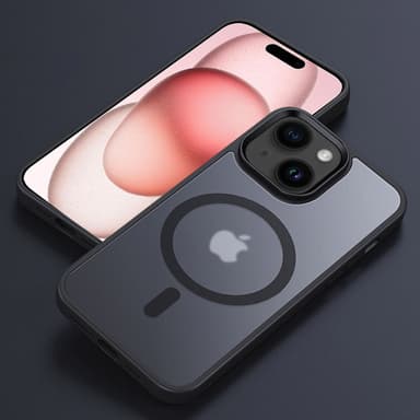 iPhone 15 Deksel kompatibel MagSafe (Svart)