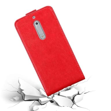 Nokia 5 2017 deksel flip cover (rød)