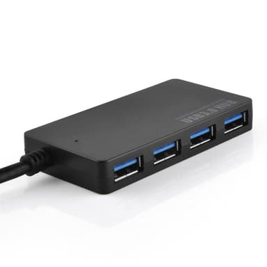 4-Port USB 3.0 USB-hub med flere grensesnitt Plug &