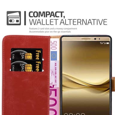 Huawei MATE 8 lommebokdeksel etui (rød)
