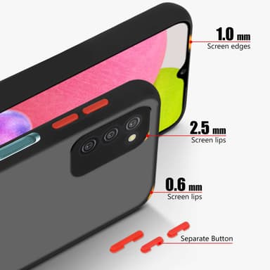 Samsung Galaxy A03s Deksel Case Cover (Svart)
