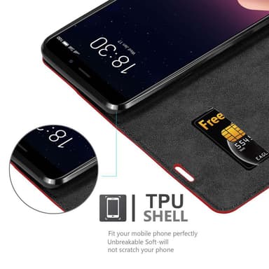 MEIZU M6S lommebokdeksel case (rød)