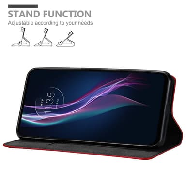 Motorola ONE FUSION+ lommebokdeksel case (rød)