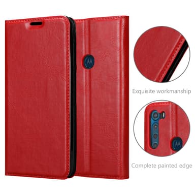 Motorola ONE FUSION+ lommebokdeksel case (rød)