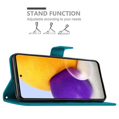Samsung Galaxy A73 5G lommebokdeksel Blomster (blå)