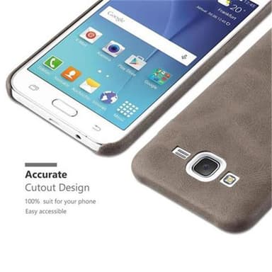 Samsung Galaxy J5 2015 Hardt Deksel Cover (brun)
