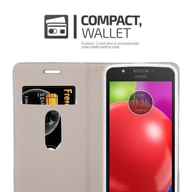 Motorola MOTO E4 lommebokdeksel etui (grå)