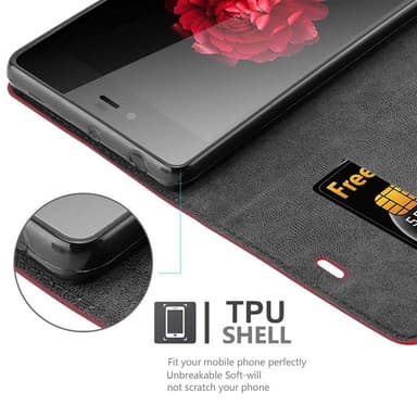 ZTE Nubia Z9 MAX lommebokdeksel case (rød)