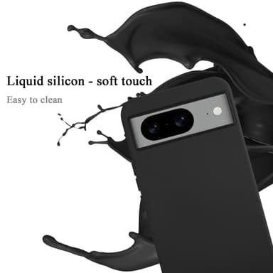 Google PIXEL 8 silikondeksel case (Svart)