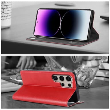 Samsung Galaxy S24 ULTRA lommebokdeksel cover (Rød)