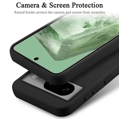 Google PIXEL 8 silikondeksel case (Svart)