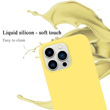 iPhone 14 PRO silikondeksel case (gul)