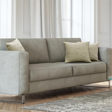 Putetrekk 40x40 cm dekorativ i fløyel (beige)