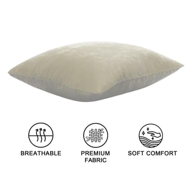 Putetrekk 40x40 cm dekorativ i fløyel (beige)