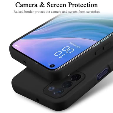 OPPO A54 5G / A74 5G silikondeksel case (Svart)