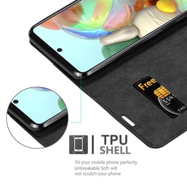 Samsung Galaxy A71 5G lommebokdeksel case (svart)
