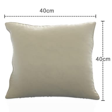 Putetrekk 40x40 cm dekorativ i fløyel (beige)