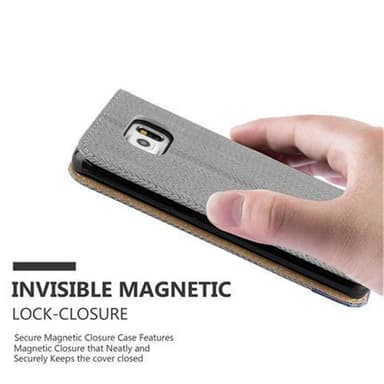 Samsung Galaxy S6 EDGE lommebokdeksel case (grå)
