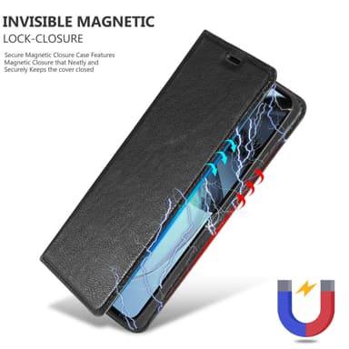 Motorola MOTO G72 lommebokdeksel case (svart)