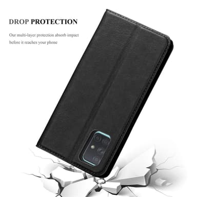 Samsung Galaxy A71 5G lommebokdeksel case (svart)