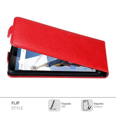 Motorola Google NEXUS 6 deksel flip cover (rød)