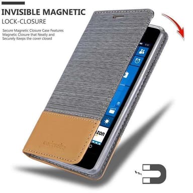 Nokia Lumia 550 lommebokdeksel etui (grå)
