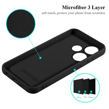 Xiaomi Poco F6 silikondeksel case (svart)