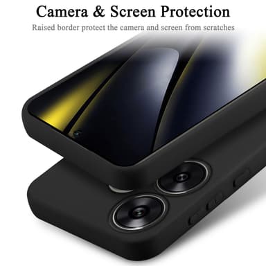 Xiaomi Poco F6 silikondeksel case (svart)