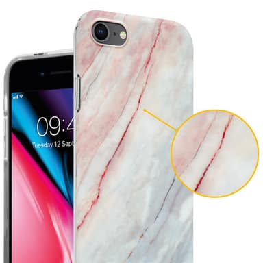 iPhone 7 / 7S / 8 / SE 2020 lommebokdeksel etui (rosa)