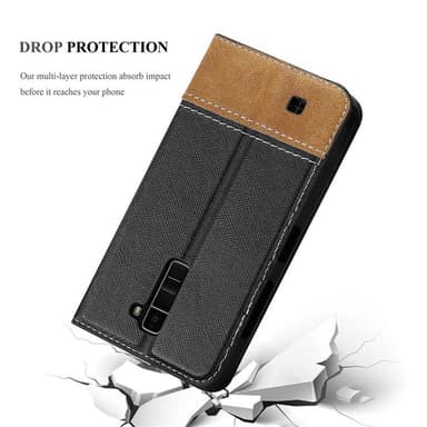 LG K10 2016 Deksel Case Cover (svart)