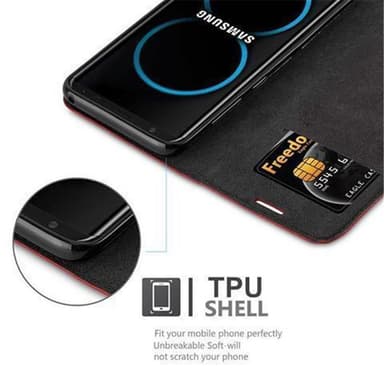 Samsung Galaxy S8 PLUS lommebokdeksel case (rød)