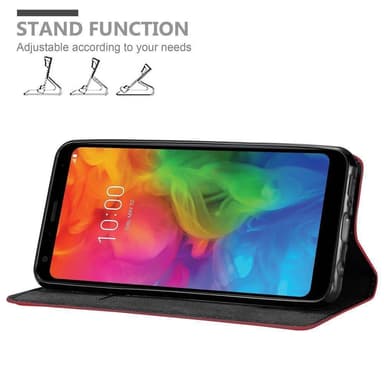 LG Q7 / Q7a / Q7+ lommebokdeksel case (rød)