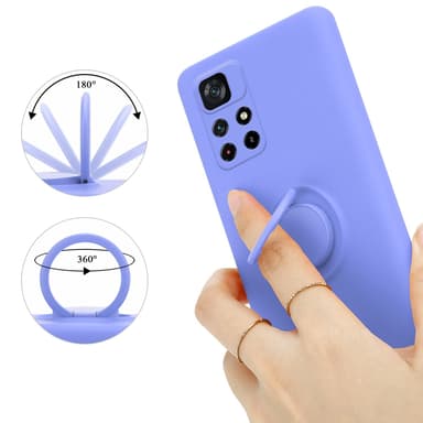 Deksel Xiaomi POCO M4 PRO 5G Ring Case (lilla)