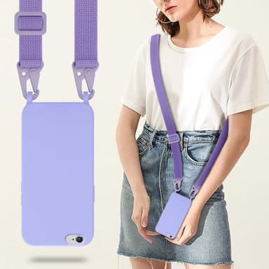 Deksel iPhone 6 / 6S med Halskjede (lilla)
