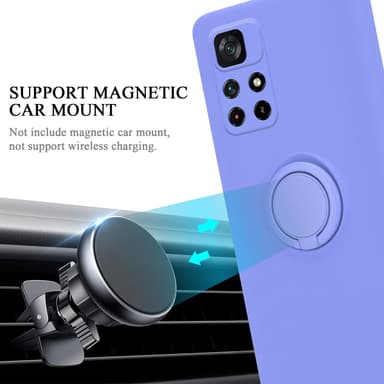 Deksel Xiaomi POCO M4 PRO 5G Ring Case (lilla)