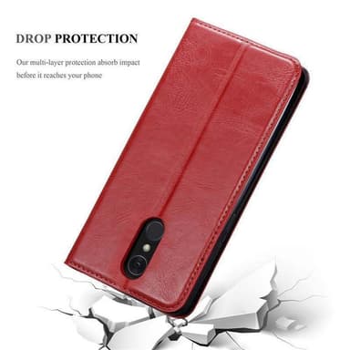 LG Q7 / Q7a / Q7+ lommebokdeksel case (rød)