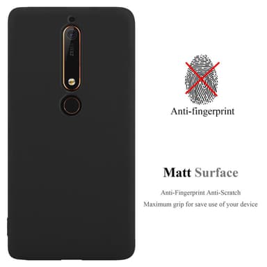 Deksel Nokia 6.1 Silikon cover (svart)