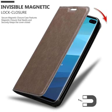 Samsung Galaxy S10 PLUS lommebokdeksel case (brun)
