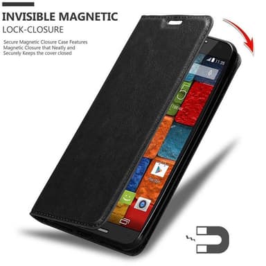 Motorola MOTO X2 lommebokdeksel case (svart)
