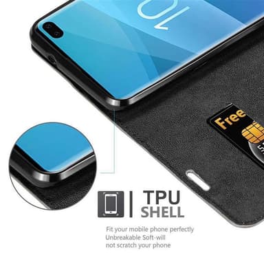 Samsung Galaxy S10 PLUS lommebokdeksel case (brun)