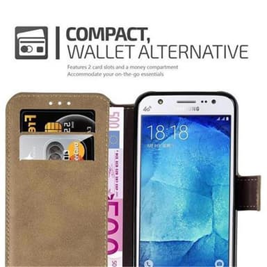 Samsung Galaxy J5 2015 lommebokdeksel etui (brun)